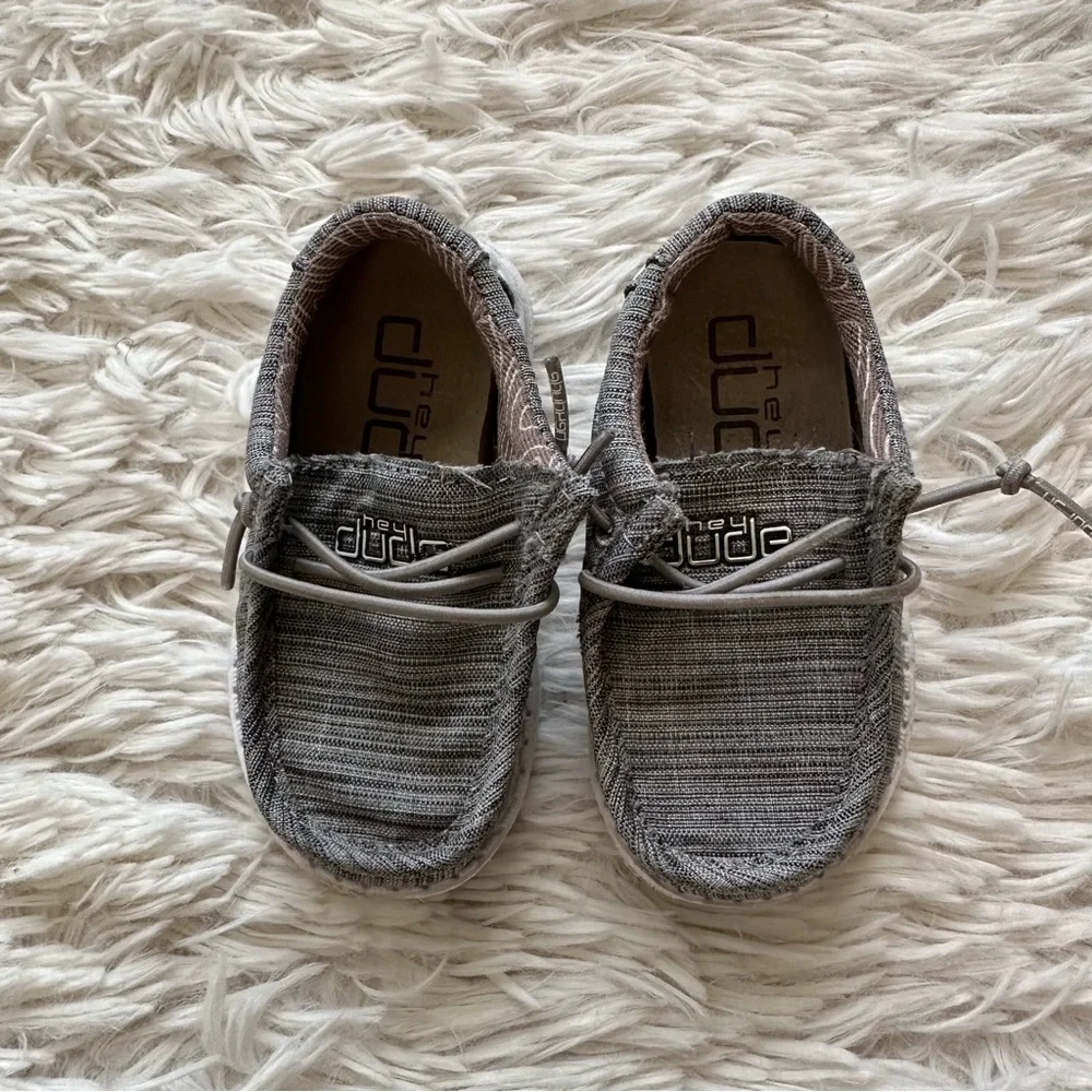 Hey Dude Wally Toddler Gray Slip On Size 5